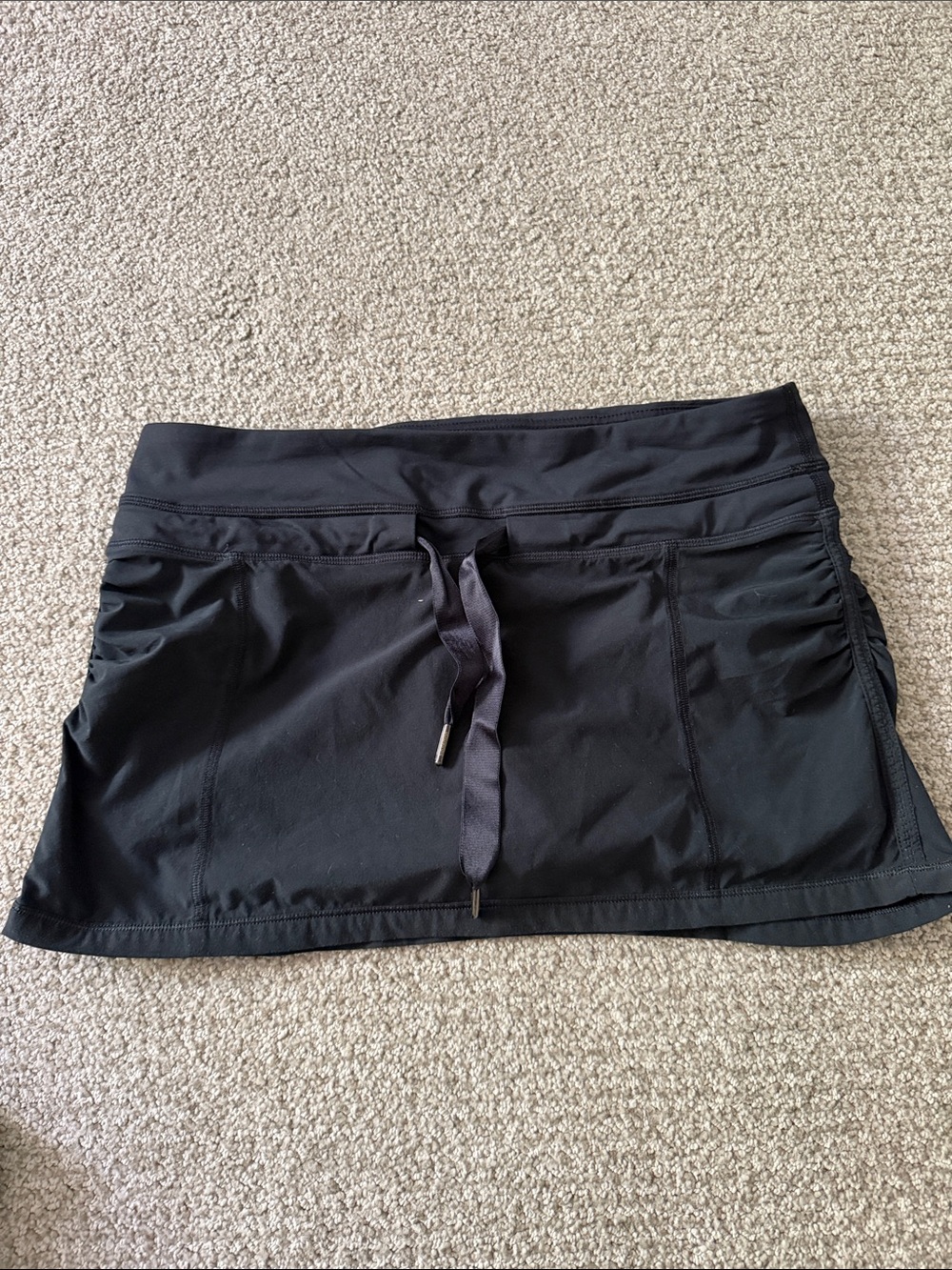 Lululemon Black Athletic Skort with Drawstring Waist